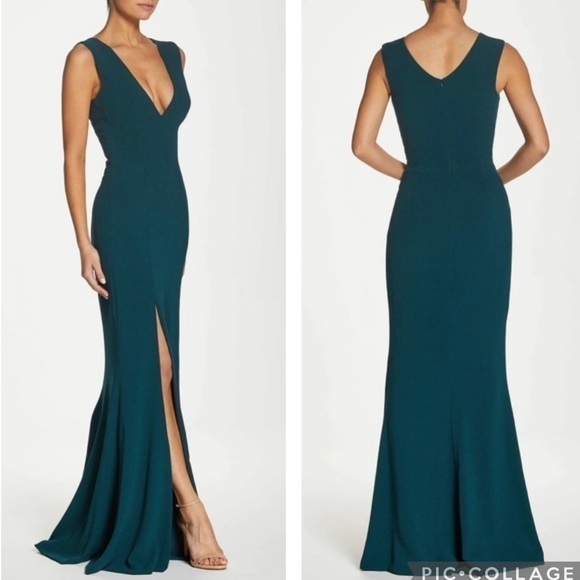 Dress the Population Dresses & Skirts - Dress The Population Sandra Gown Pine Green XXL
